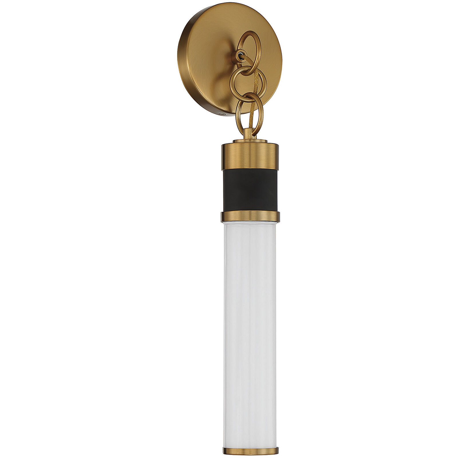 Savoy House 9 1638 1 143 LED Wall Sconce Abel Matte Black with Warm Brass