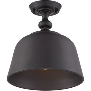 Berg 1 Light 12 inch English Bronze Semi-Flush Ceiling Light, Essentials