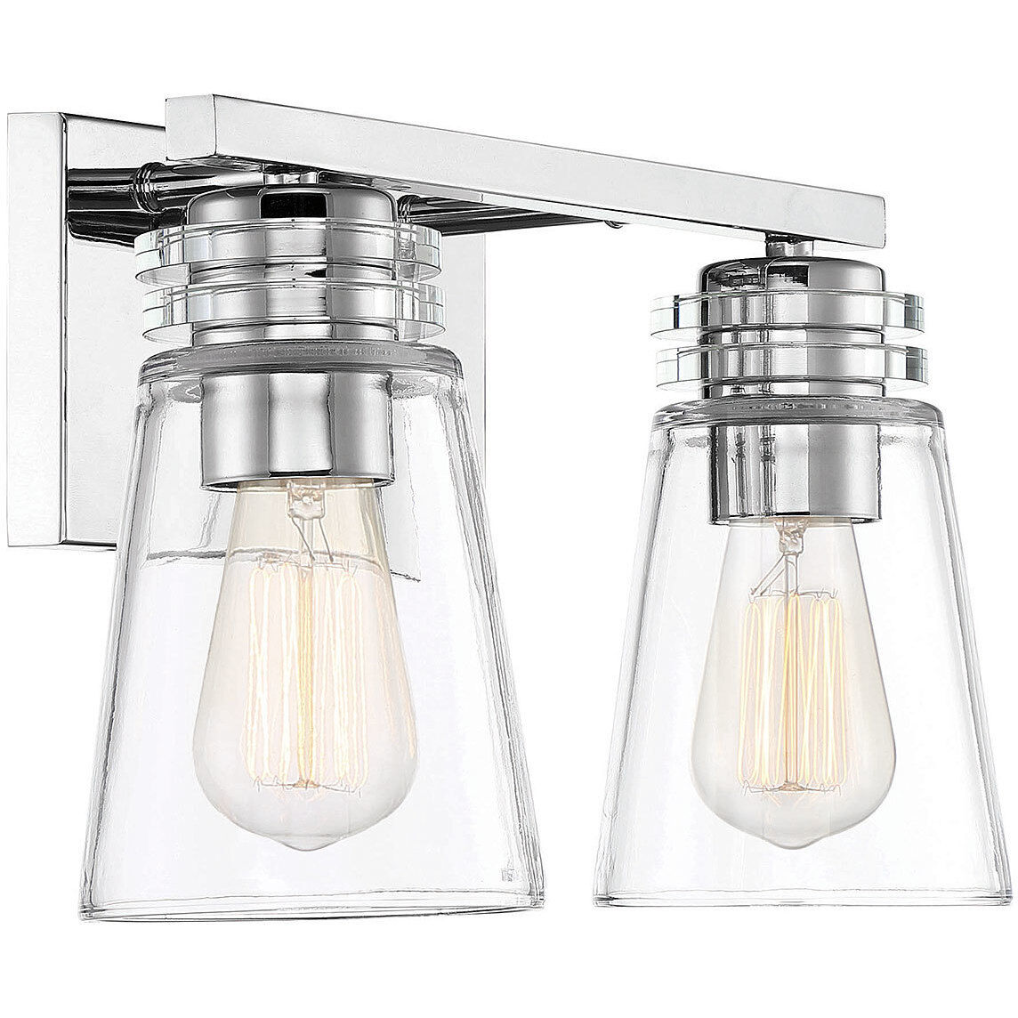 Brannon 2 Light 14.25 inch Polished Nickel Bathroom Vanity Light Wall Light