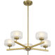 Falster LED 26 inch Warm Brass Chandelier Ceiling Light