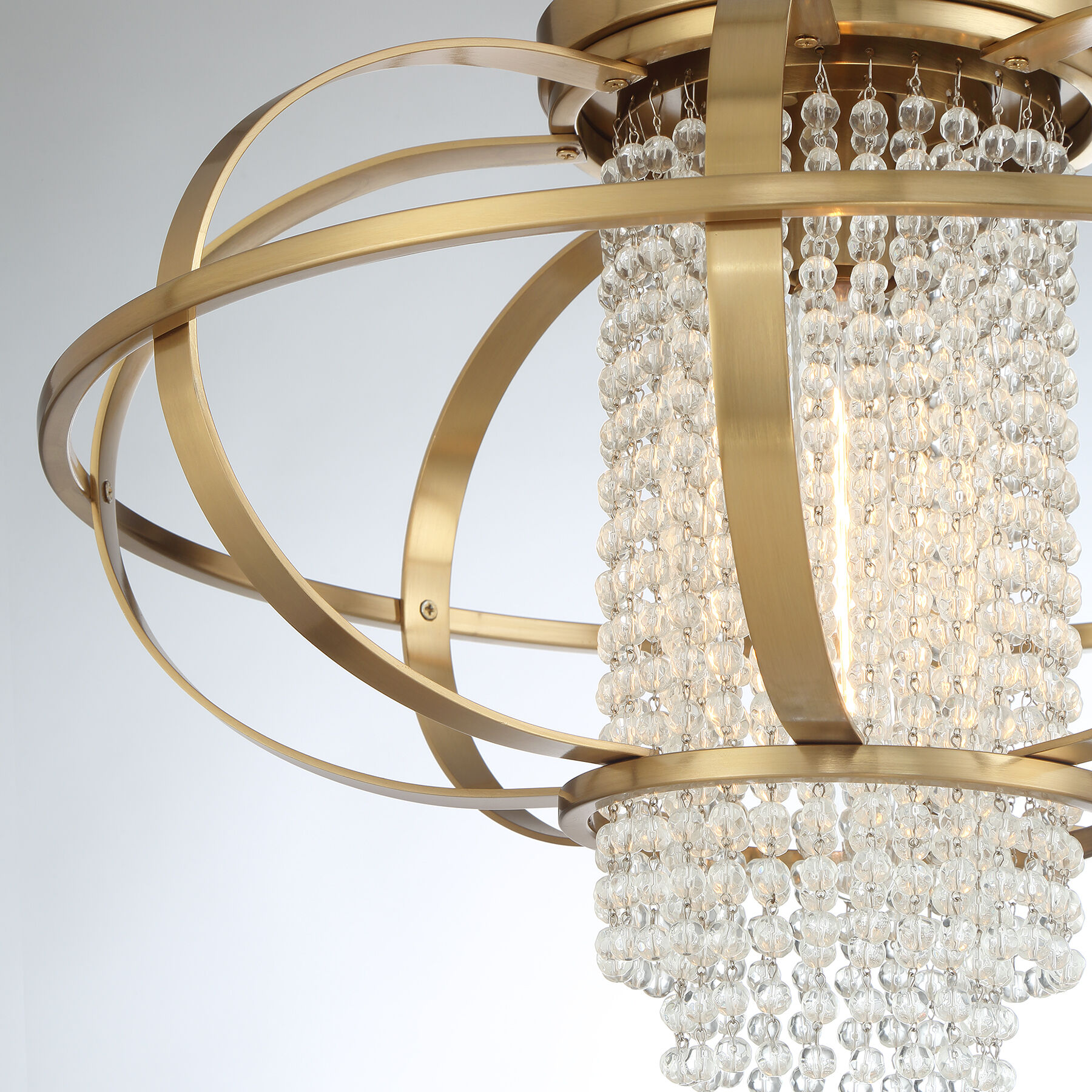 Idlewild 1 Light 20 inch Warm Brass Flush Mount Ceiling Light