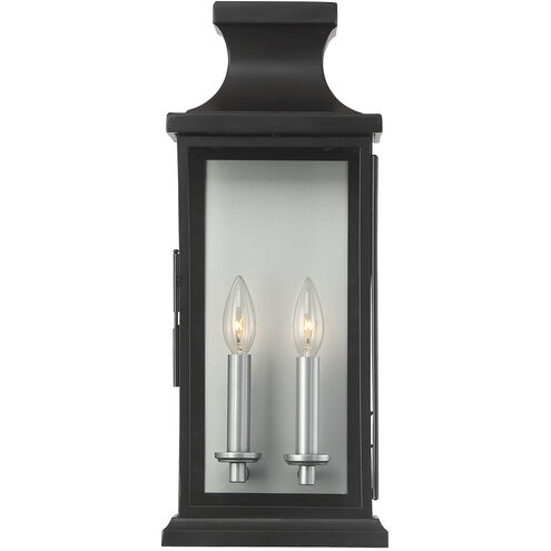 Brooke 2 Light 20 inch Matte Black Outdoor Wall Lantern