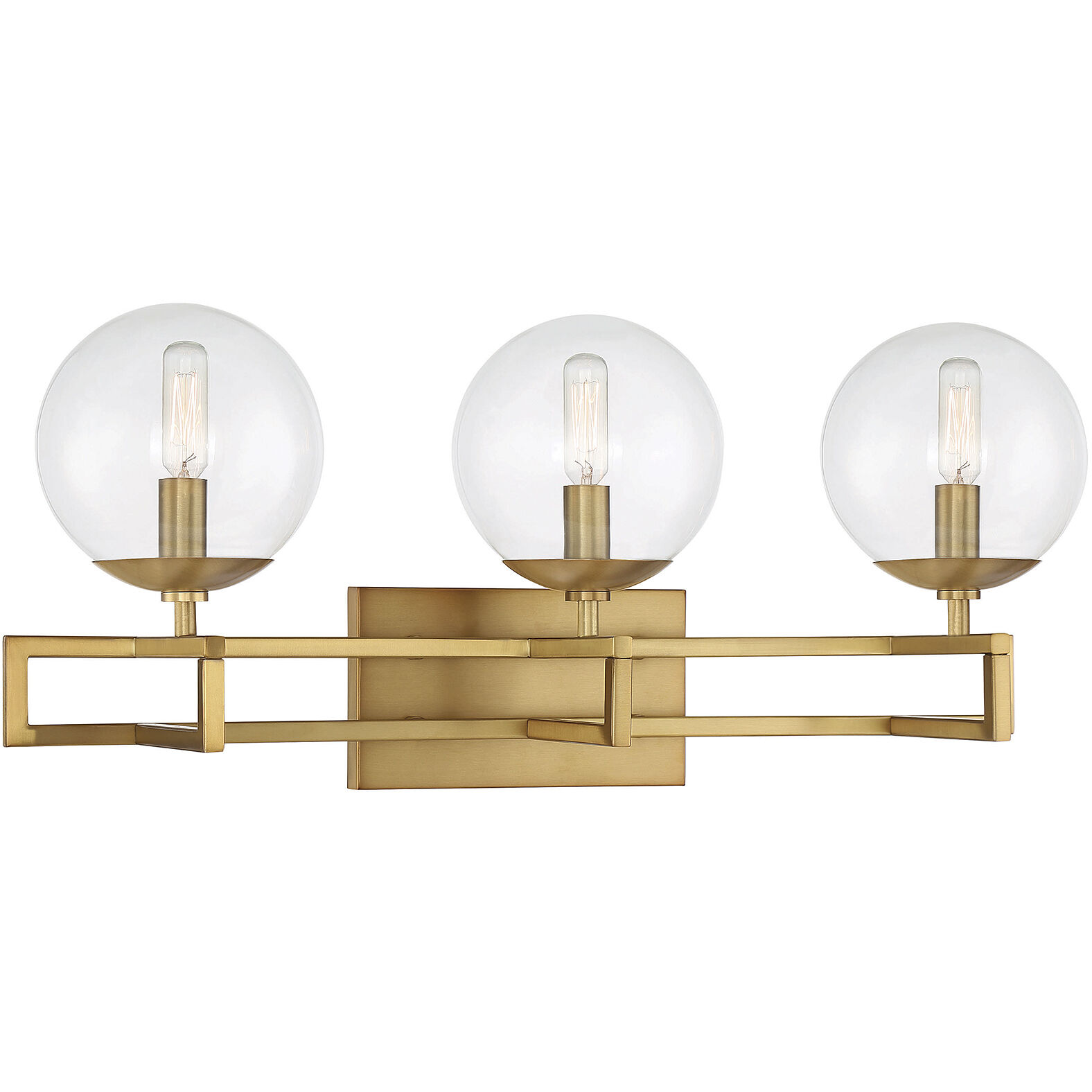 Crosby 3 Light 24 inch Warm Brass Bathroom Vanity Light Wall Light, Essentials
