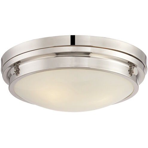 Lucerne 3 Light 15 inch Polished Nickel Flush Mount Ceiling Light, Essentials