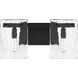 Genry 2 Light 15.25 inch Black Bathroom Vanity Light Wall Light