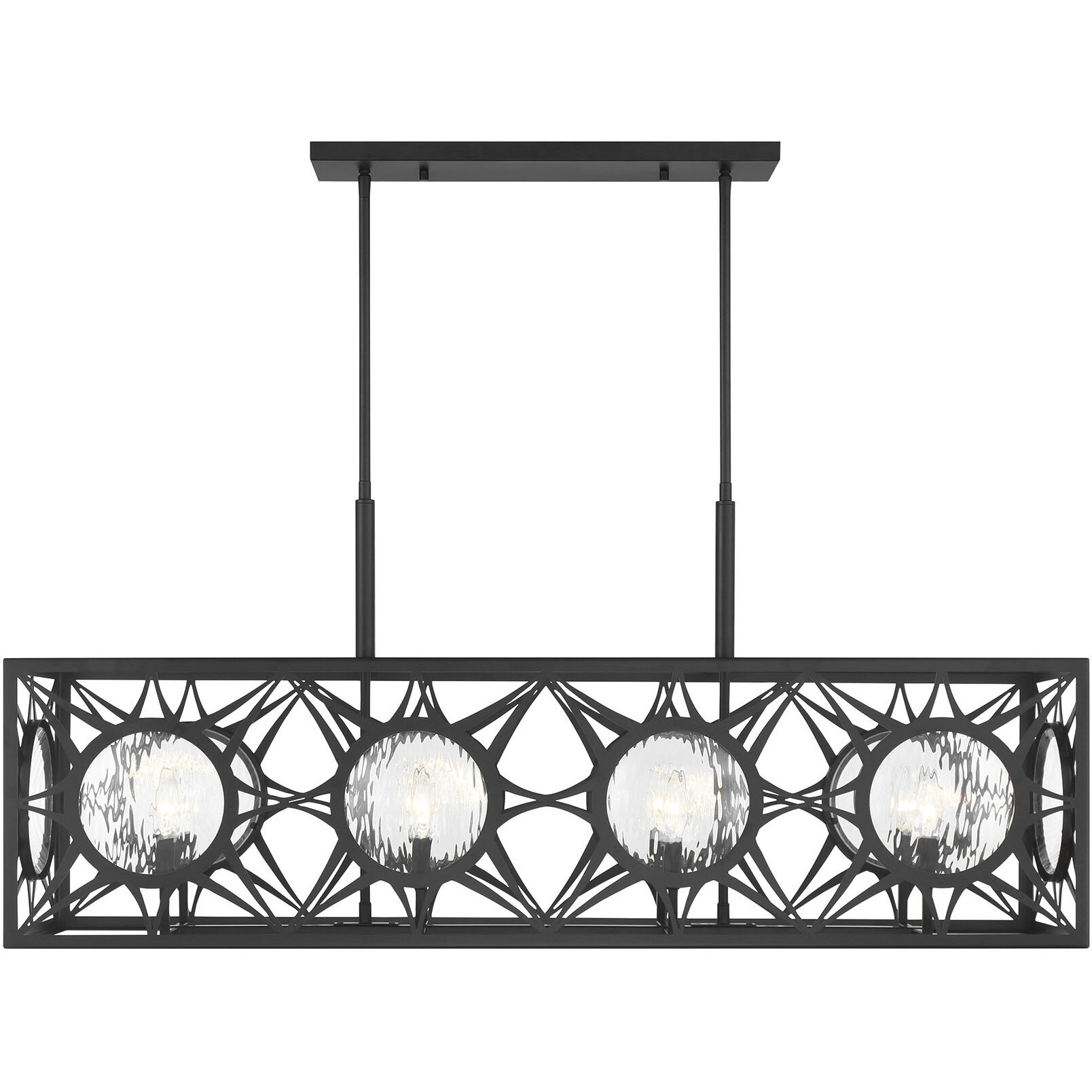 Balfour Linear Chandelier Ceiling Light in Matte Black