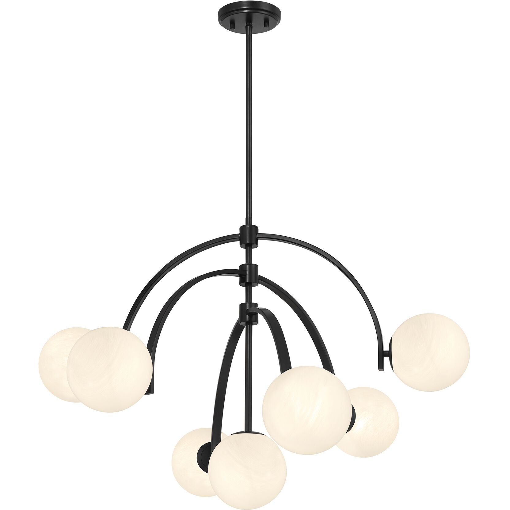 Marias 7 Light 32 inch Matte Black Chandelier Ceiling Light