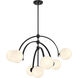 Marias 7 Light 32 inch Matte Black Chandelier Ceiling Light