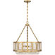 Mancini 4 Light 20 inch Warm Brass Pendant Ceiling Light
