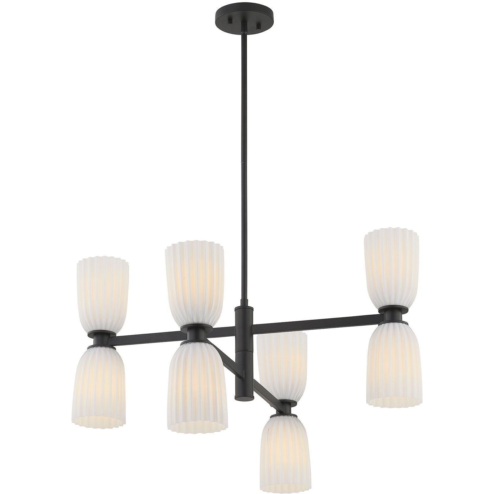 Baldwin 8 Light 30 inch Matte Black Chandelier Ceiling Light, Essentials
