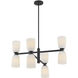 Baldwin 8 Light 30 inch Matte Black Chandelier Ceiling Light, Essentials