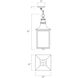 Monte Grande 3 Light 10 inch Slate Outdoor Hanging Lantern