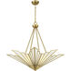 Rivage 4 Light 36 inch Warm Brass Pendant Ceiling Light