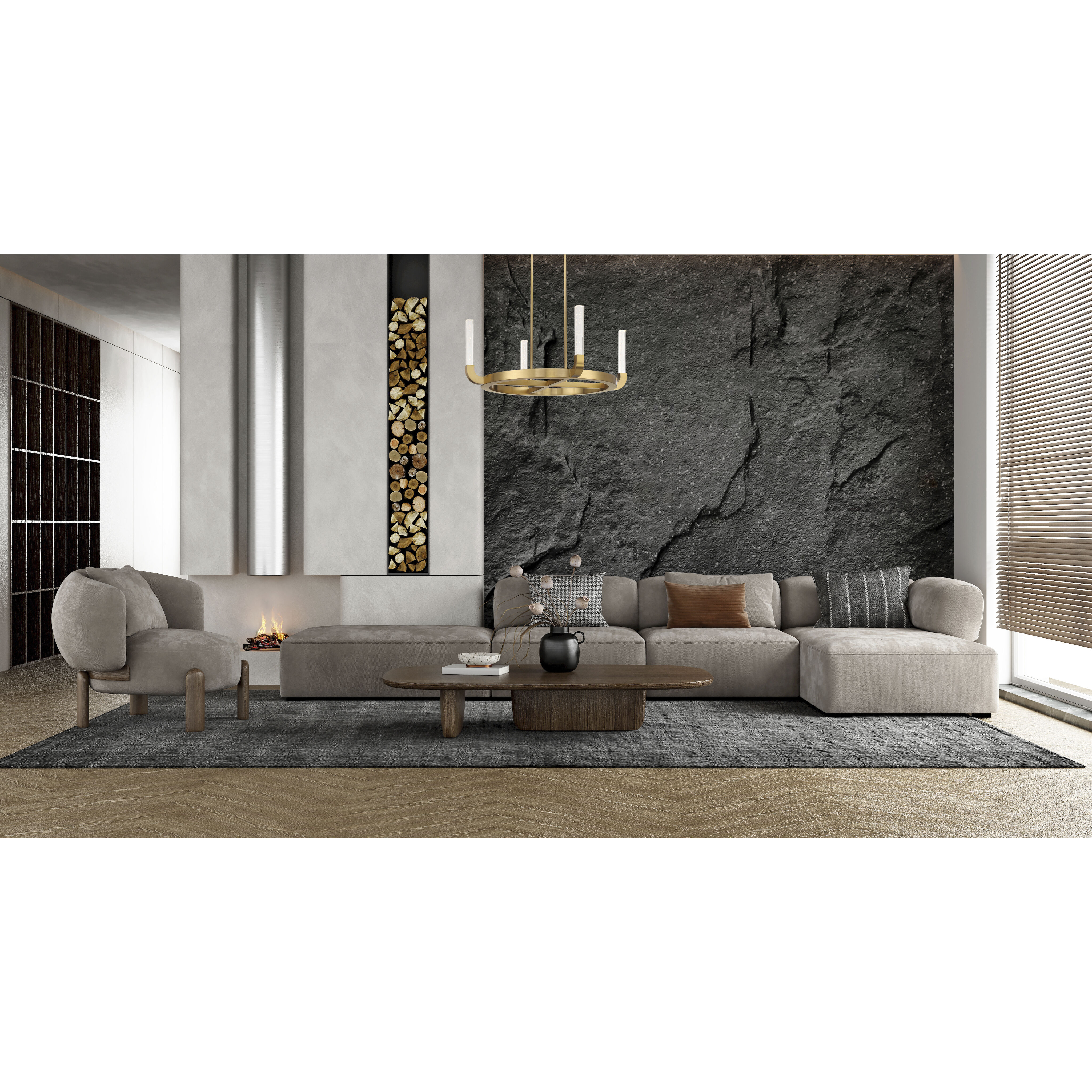 Savoy House 1-2508-4-322 Del Mar LED 30 inch Warm Brass