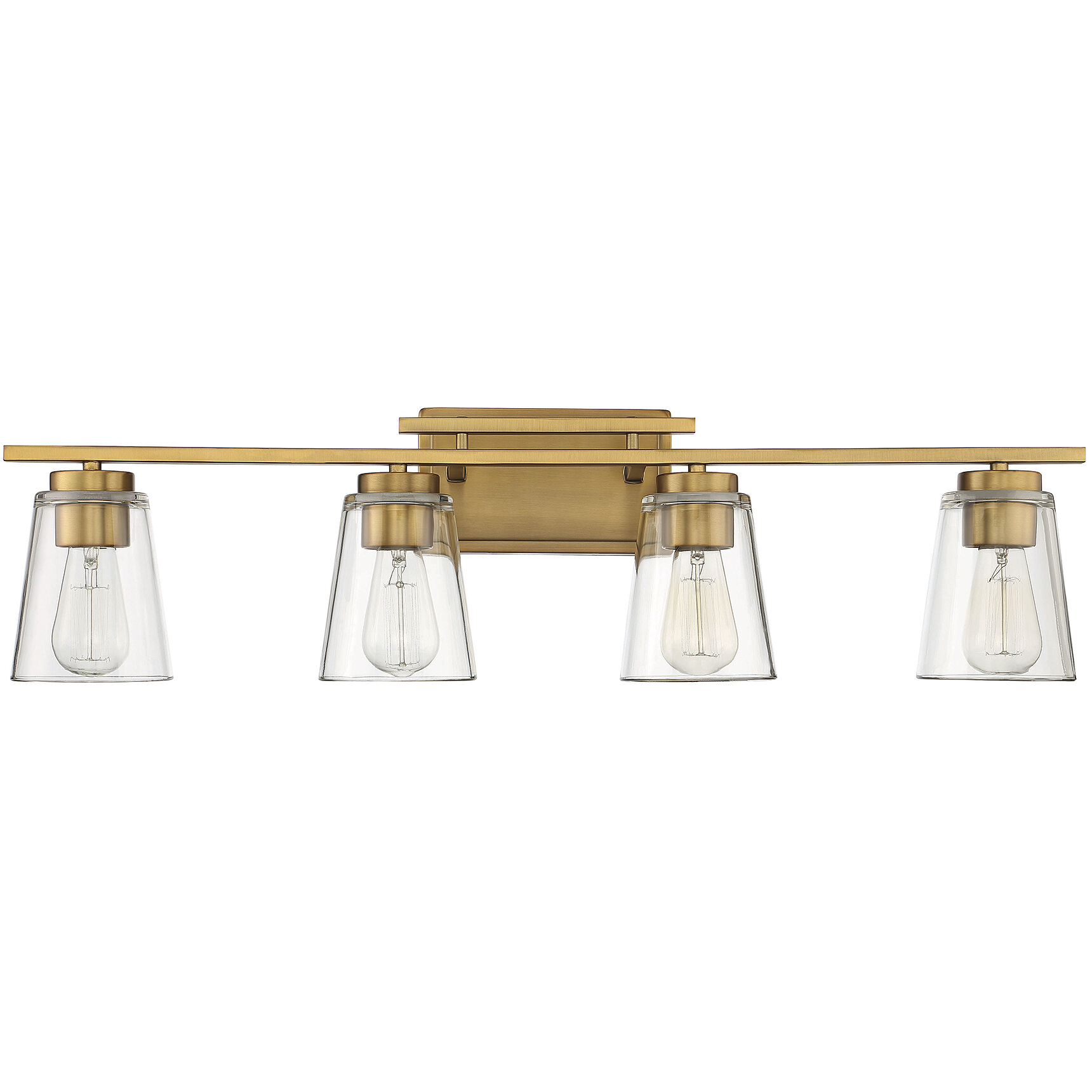 Calhoun 4 Light 32 inch Warm Brass Bathroom Vanity Light Wall Light, Essentials