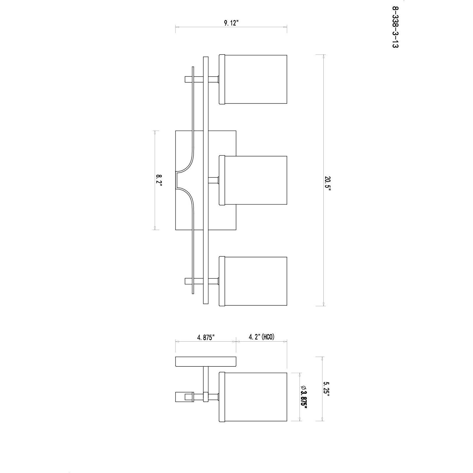 Colton 3 Light 20.5 inch English Bronze Bathroom Vanity Light Wall Light, Essentials