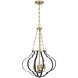Mercer 4 Light 20 inch White and Warm Brass Pendant Ceiling Light in White/Warm Brass