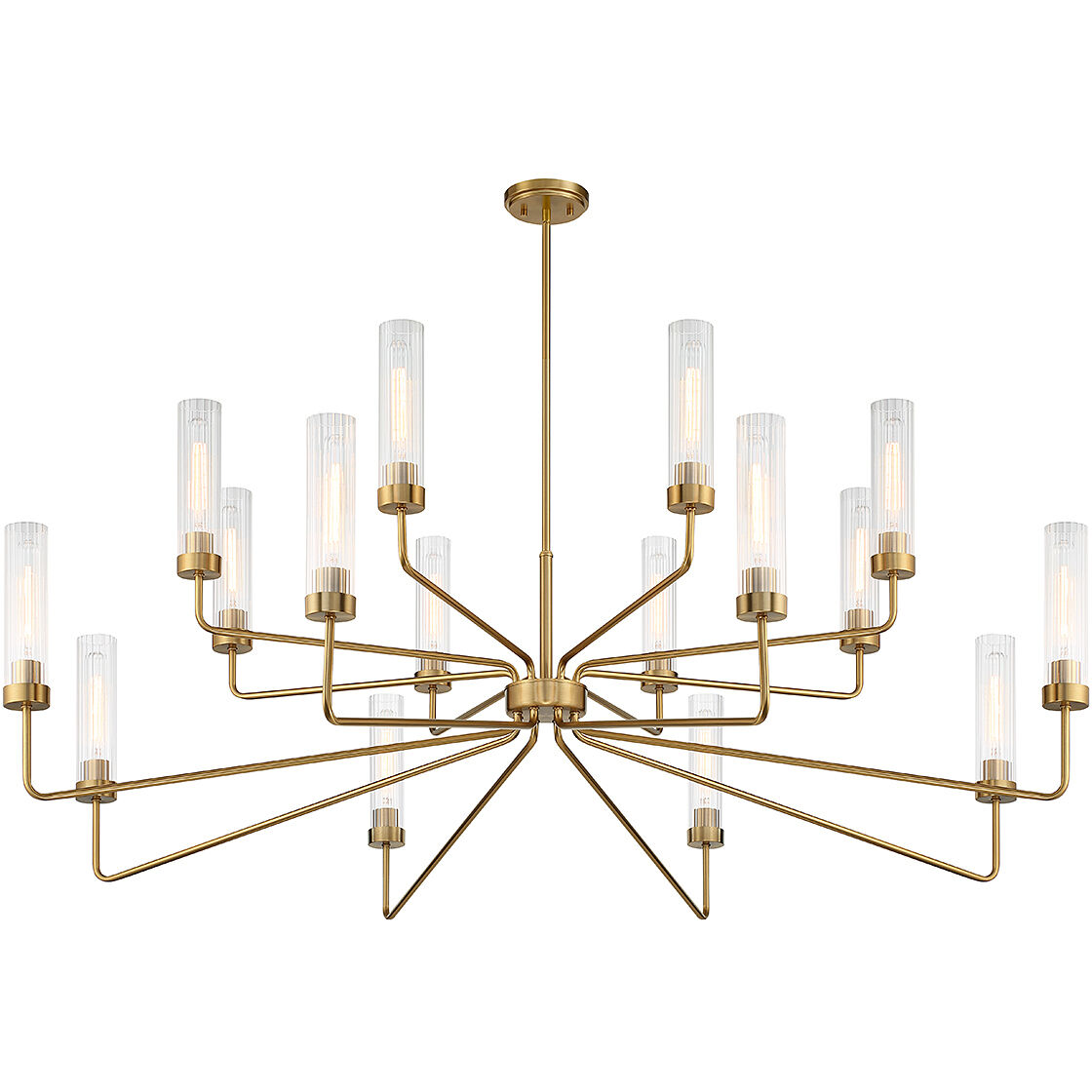 Baker 16 Light 61 inch Warm Brass Chandelier Ceiling Light, Essentials