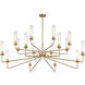 Baker 16 Light 61 inch Warm Brass Chandelier Ceiling Light, Essentials