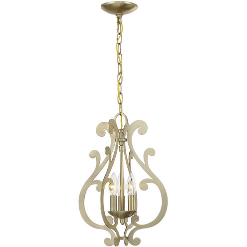 Lombard 3 Light 12 inch Noble Brass Pendant Ceiling Light