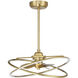 Dorado 14 inch Warm Brass with Gold Blades Fan D'Lier