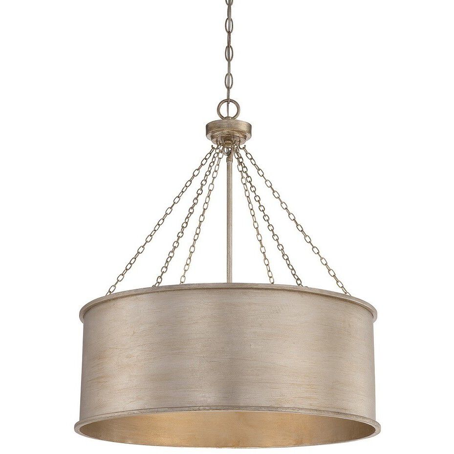 Silver sales drum chandelier