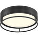 Creswell LED 15 inch English Bronze Flush Mount Ceiling Light, Oval