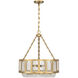 Mancini 4 Light 20 inch Warm Brass Pendant Ceiling Light
