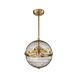 Arena 17 inch Warm Brass Fan D lier