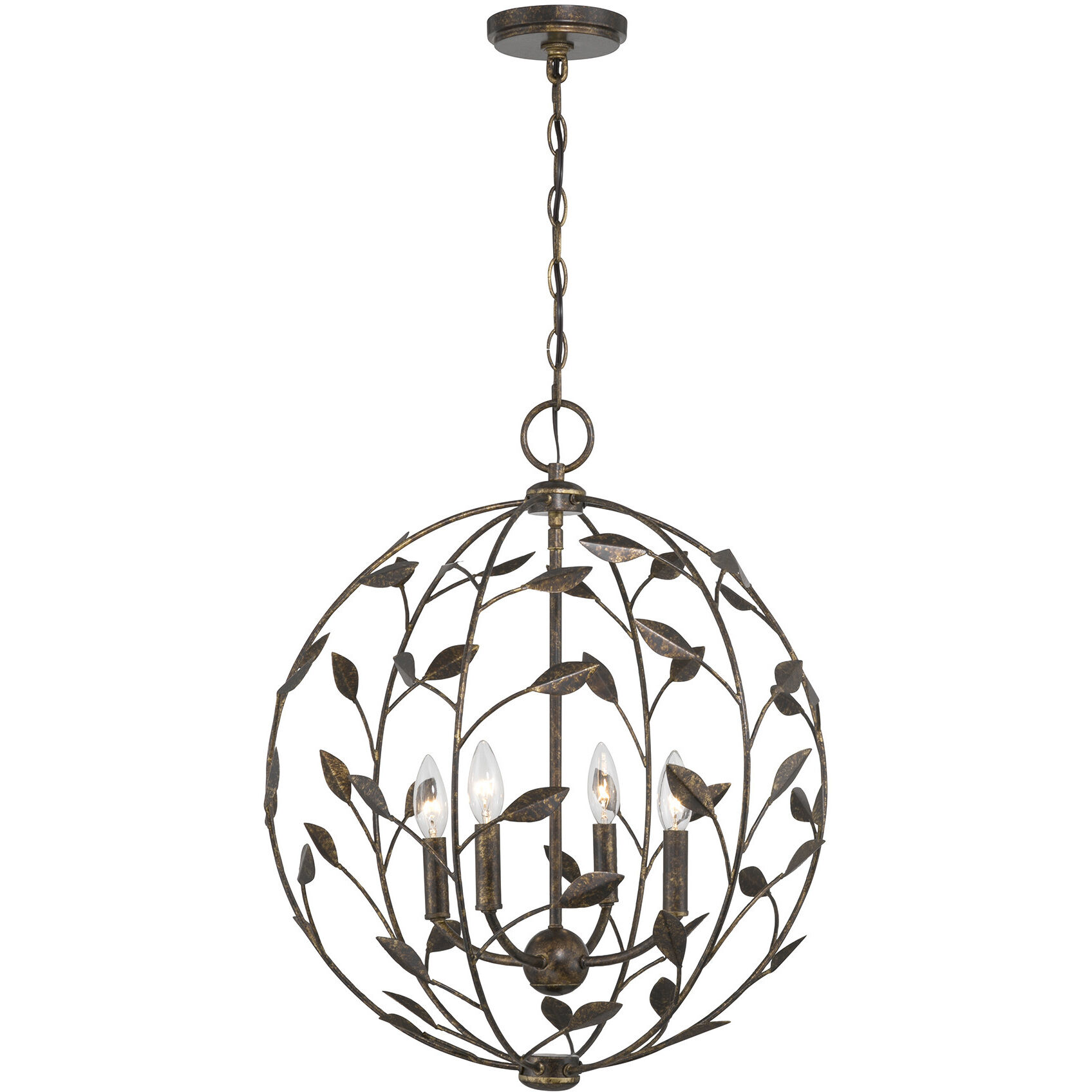 Laska 4 Light 20 inch Enchanted Bronze Pendant Ceiling Light