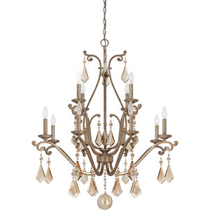 Rothchild 12 Light 35 inch Oxidized Silver Chandelier Ceiling Light 