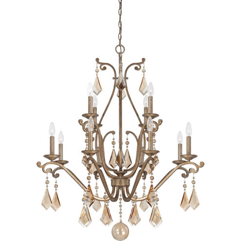 Rothchild 12 Light 35 inch Oxidized Silver Chandelier Ceiling Light