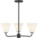 Blair 3 Light 24 inch Matte Black Chandelier Ceiling Light