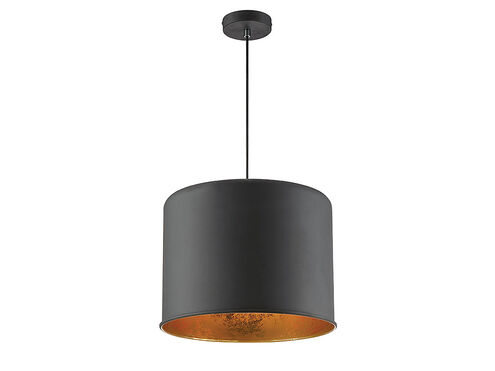 Morgan 1 Light 16 inch Textured Black with Gold Leaf Pendant Ceiling Light in Textured White with Silver Leaf 