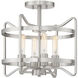 Kent 4 Light 16 inch Satin Nickel Semi-Flush Ceiling Light, Essentials