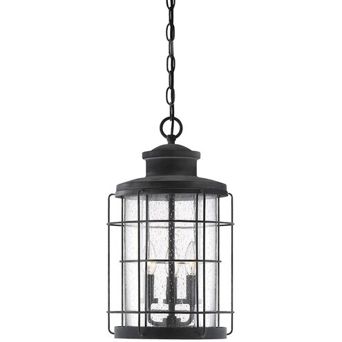 Fletcher 3 Light 11 inch Oxidized Black Outdoor Hanging Lantern