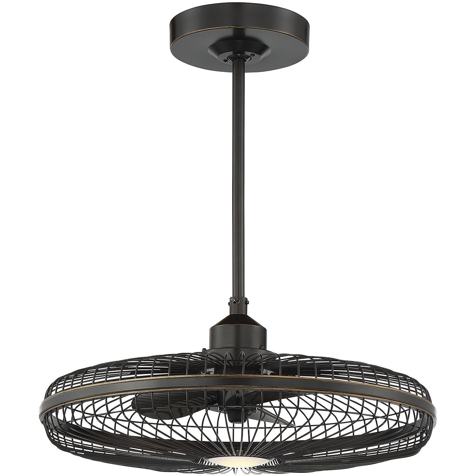 Wetherby 14 inch Classic Bronze with Black Blades Fan D'Lier