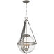 Bozeman 3 Light 14 inch Antique Nickel Pendant Ceiling Light