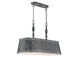 Dover 5 Light 33 inch Farmhouse Tin Linear Chandelier Ceiling Light