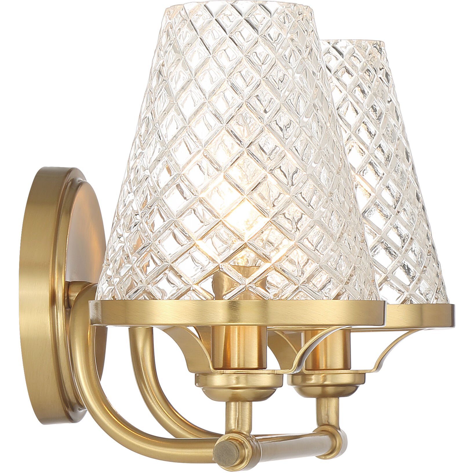 Candler 2 Light 16.5 inch Warm Brass Bathroom Vanity Light Wall Light