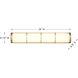 Harper LED 26 inch Warm Brass Bathroom Vanity Light Wall Light