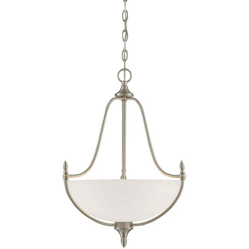 Herndon 3 Light 18 inch Satin Nickel Pendant Ceiling Light, Essentials