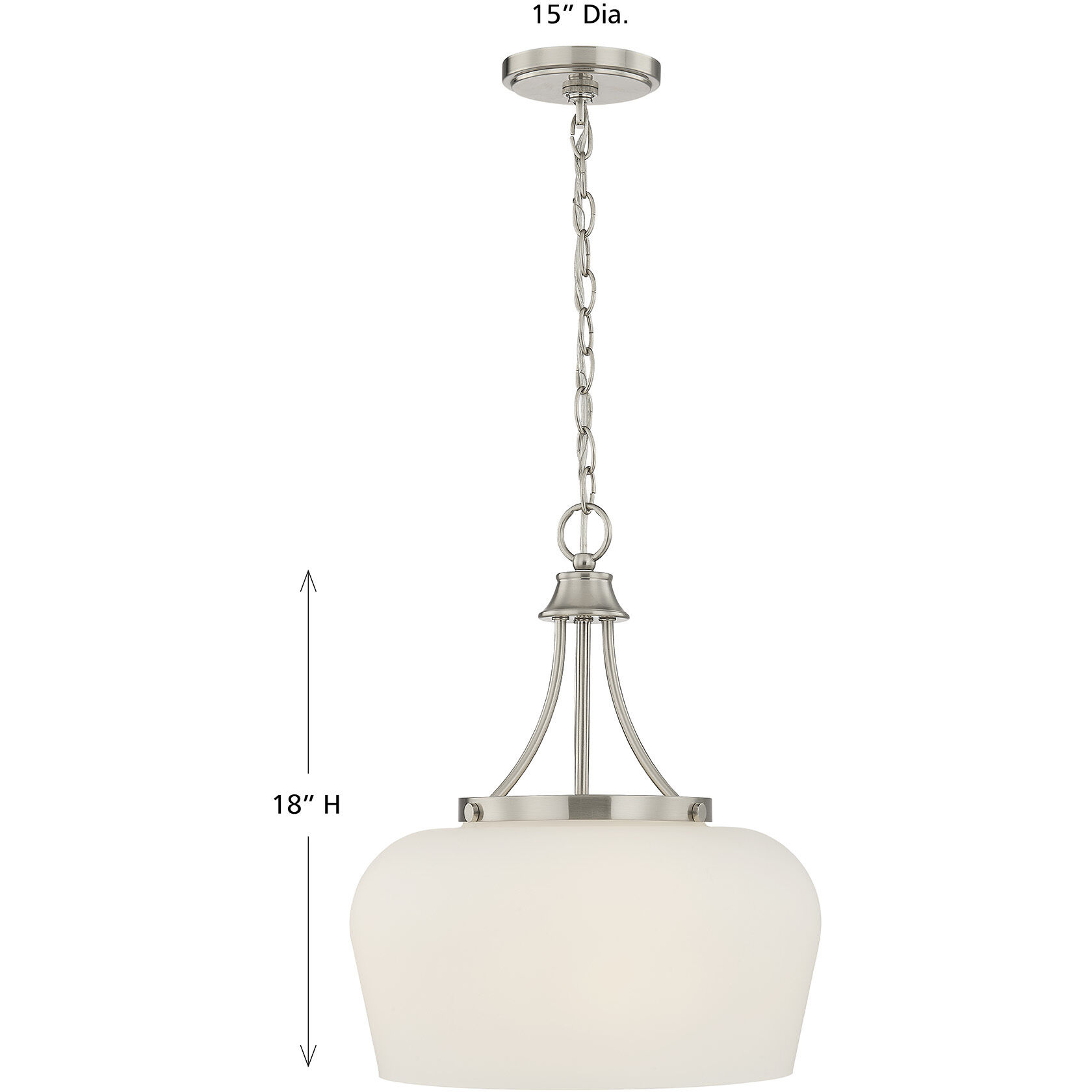 Octave 3 Light 15 inch Satin Nickel Pendant Ceiling Light, Essentials