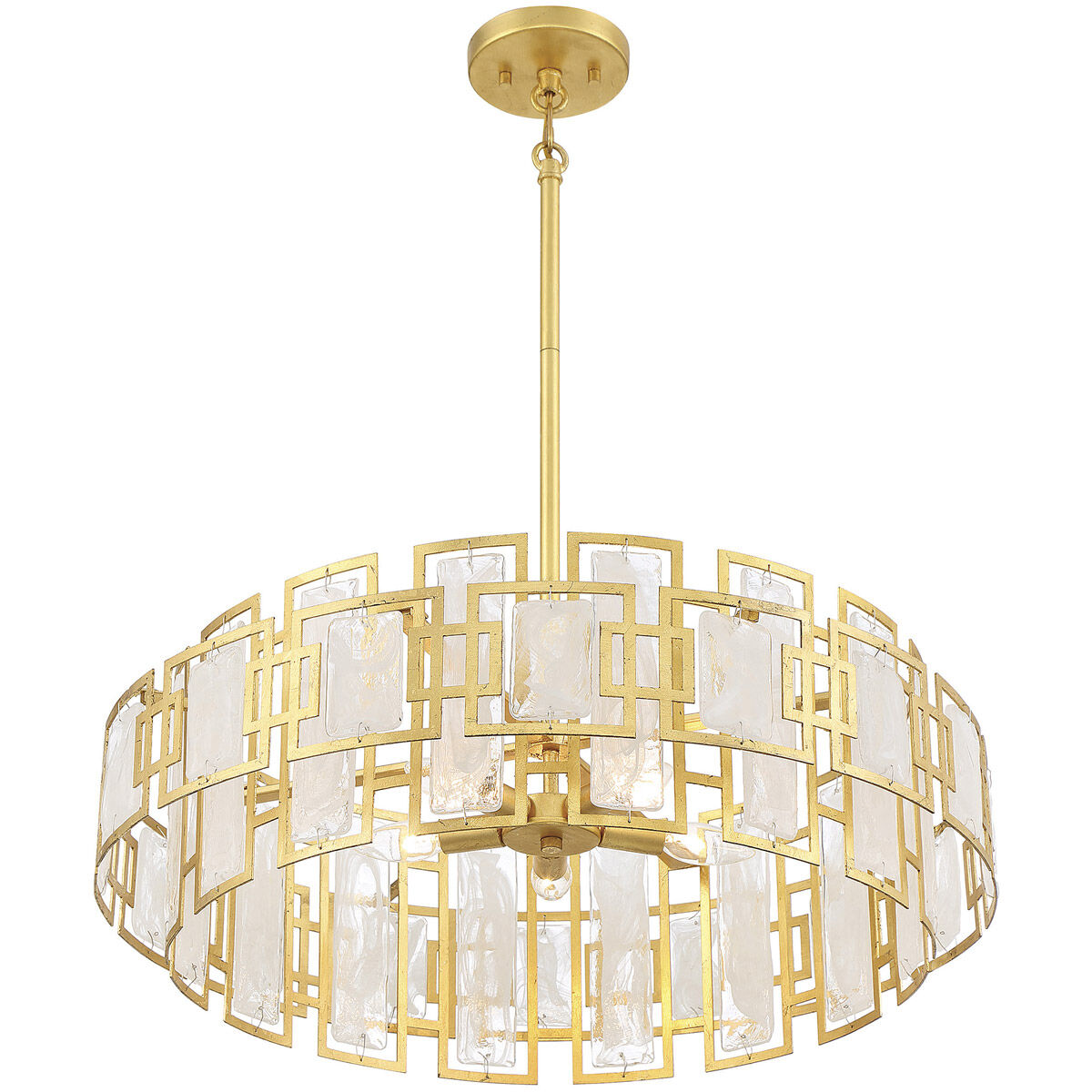 Portia 5 Light 26 inch Matte Black with True Gold Chandelier Ceiling Light