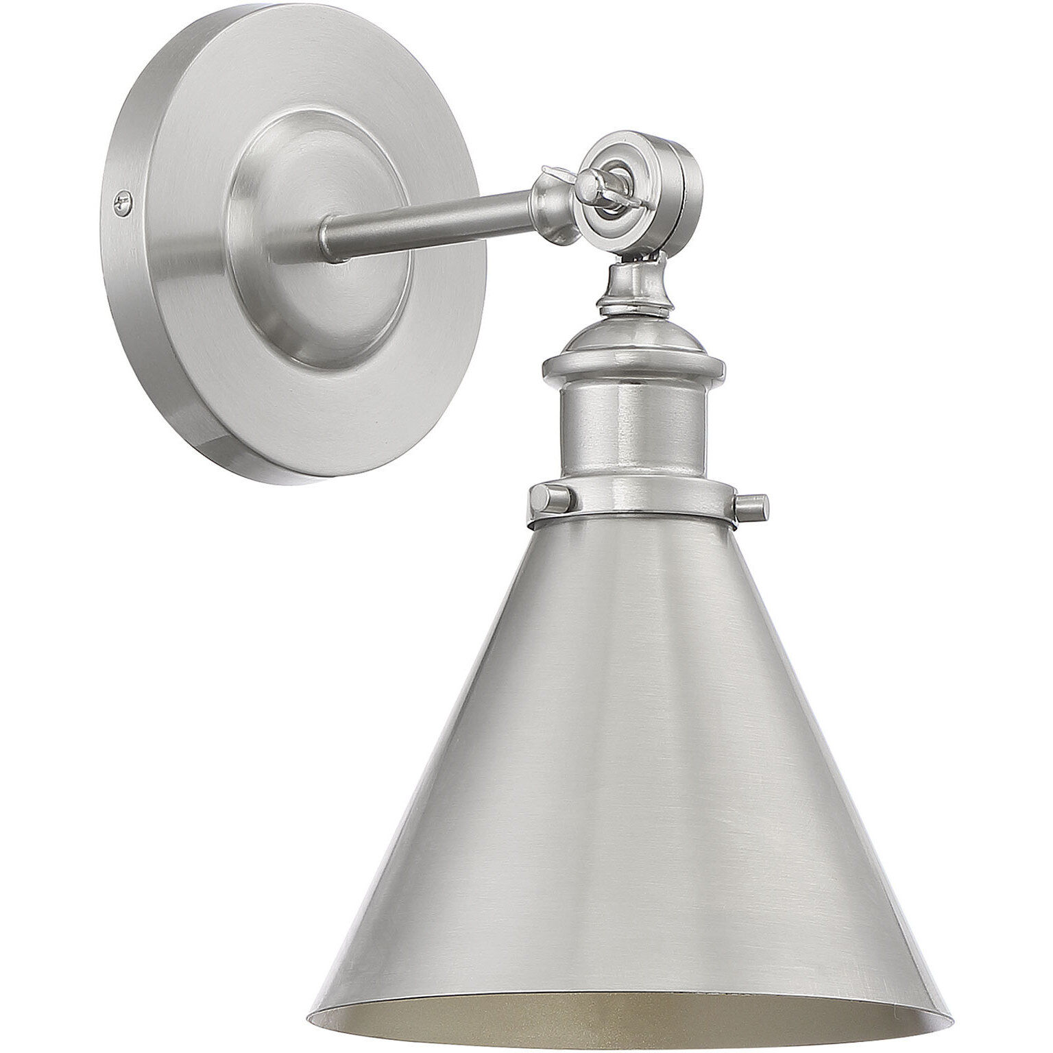 Glenn 9 inch 60.00 watt Satin Nickel Adjustable Wall Sconce Wall Light, Essentials