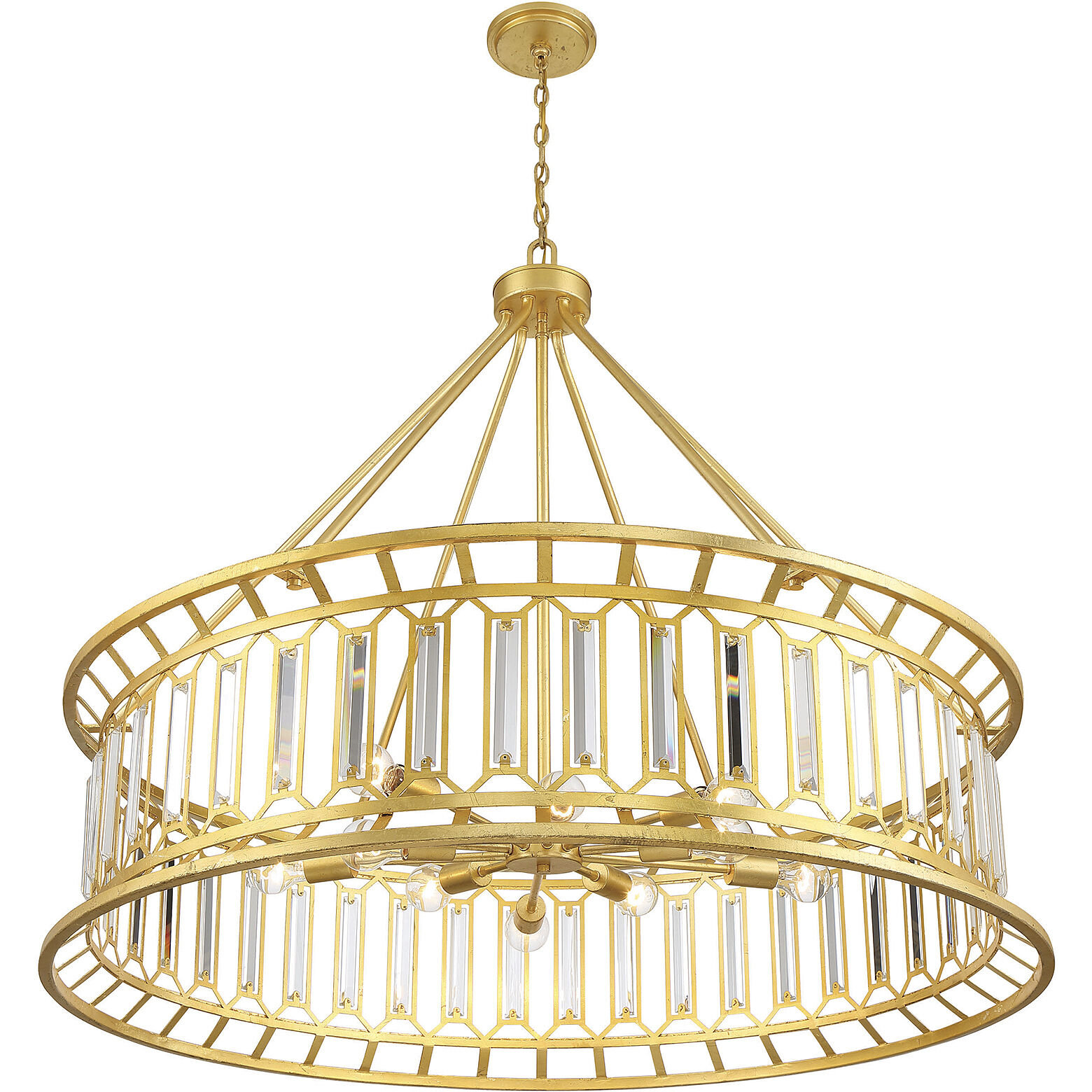 Daintree 10 Light 45 inch True Gold Chandelier Ceiling Light