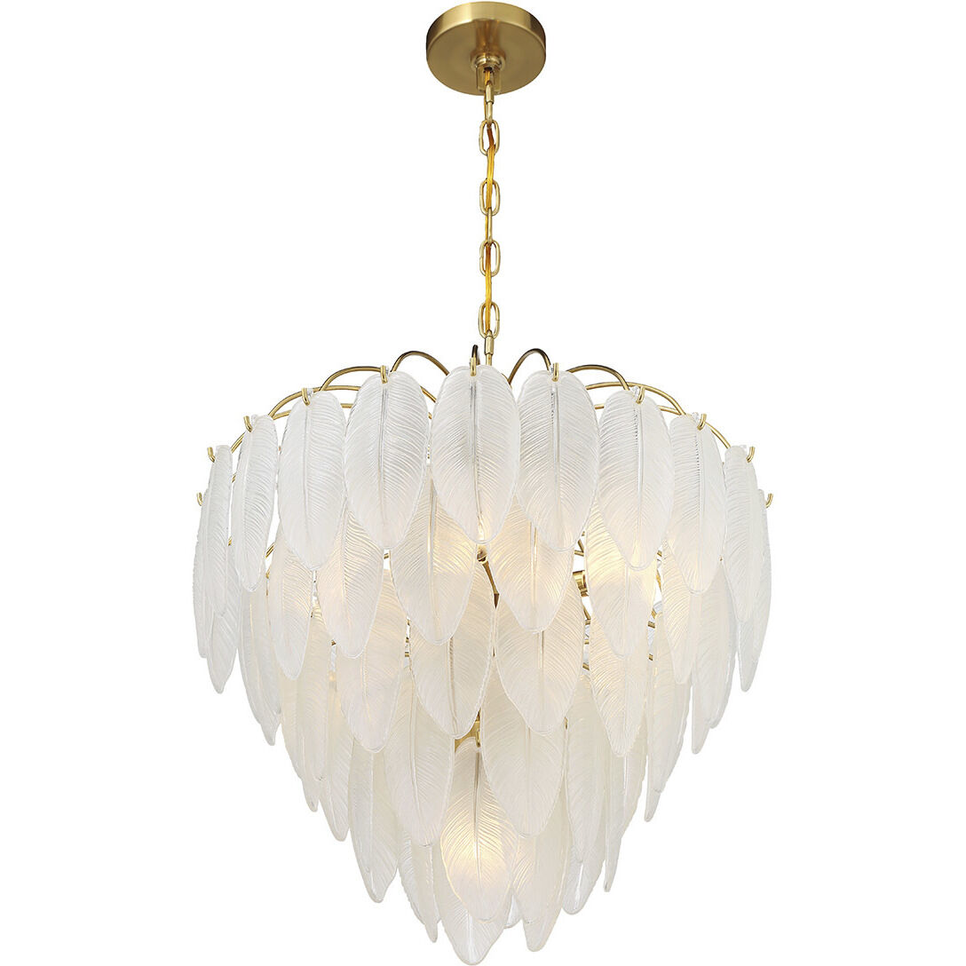 Boa 6 Light 22 inch Warm Brass Chandelier Ceiling Light