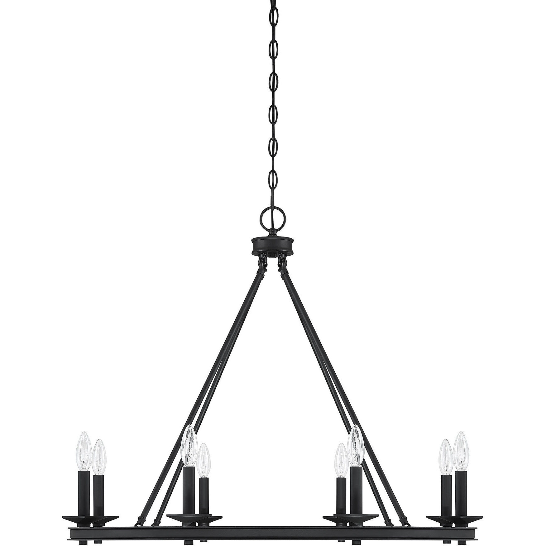 Middleton 8 Light 33 inch Matte Black Chandelier Ceiling Light, Essentials