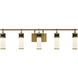 Abel LED 39 inch Matte Black with Warm Brass Accents Vanity Light Wall Light