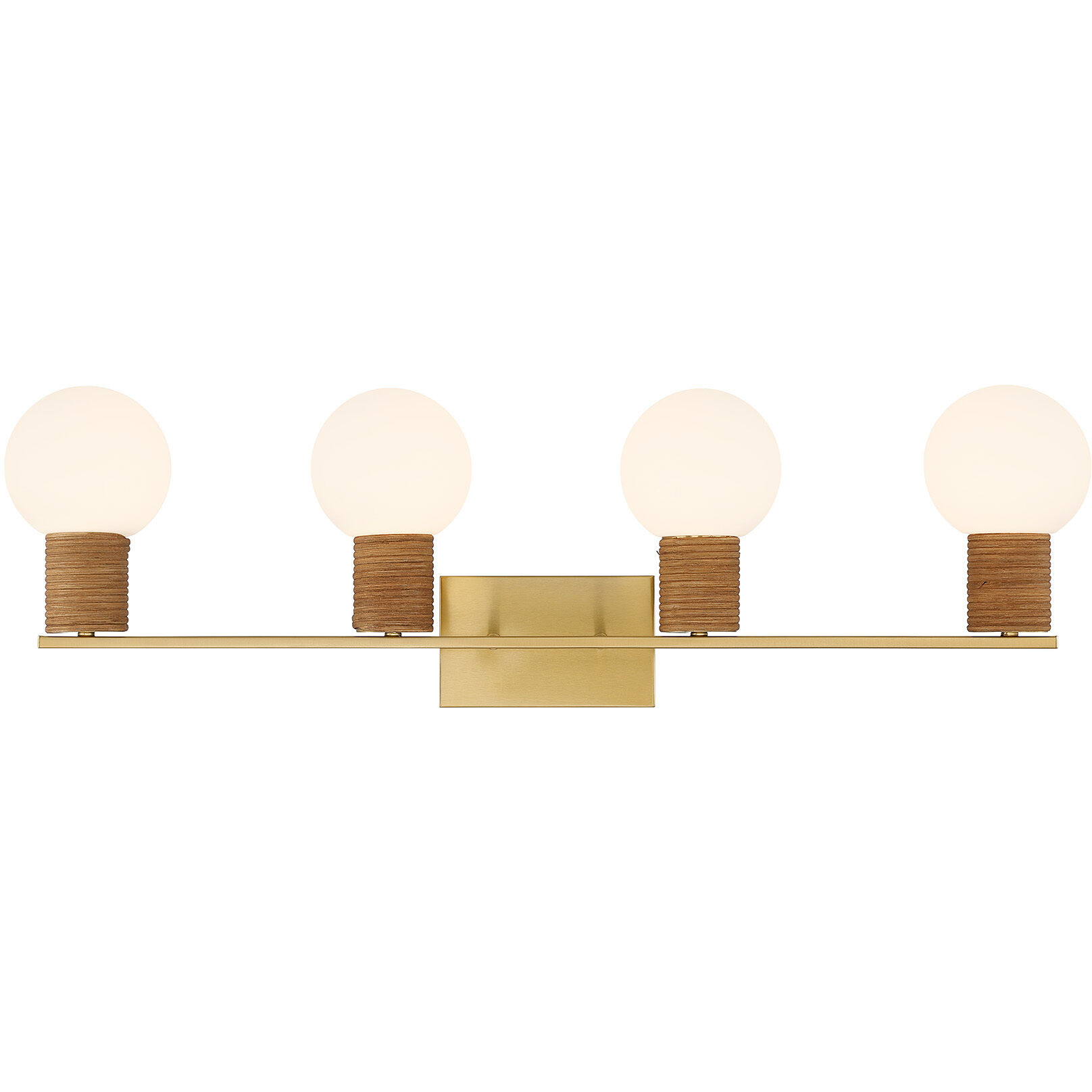 Jarrell 4 Light 33.5 inch Warm Brass Bathroom Vanity Light Wall Light